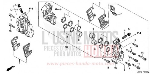 ETRIER DE FREIN AVANT (CBR600RR3/4) CBR600RR3 de 2003